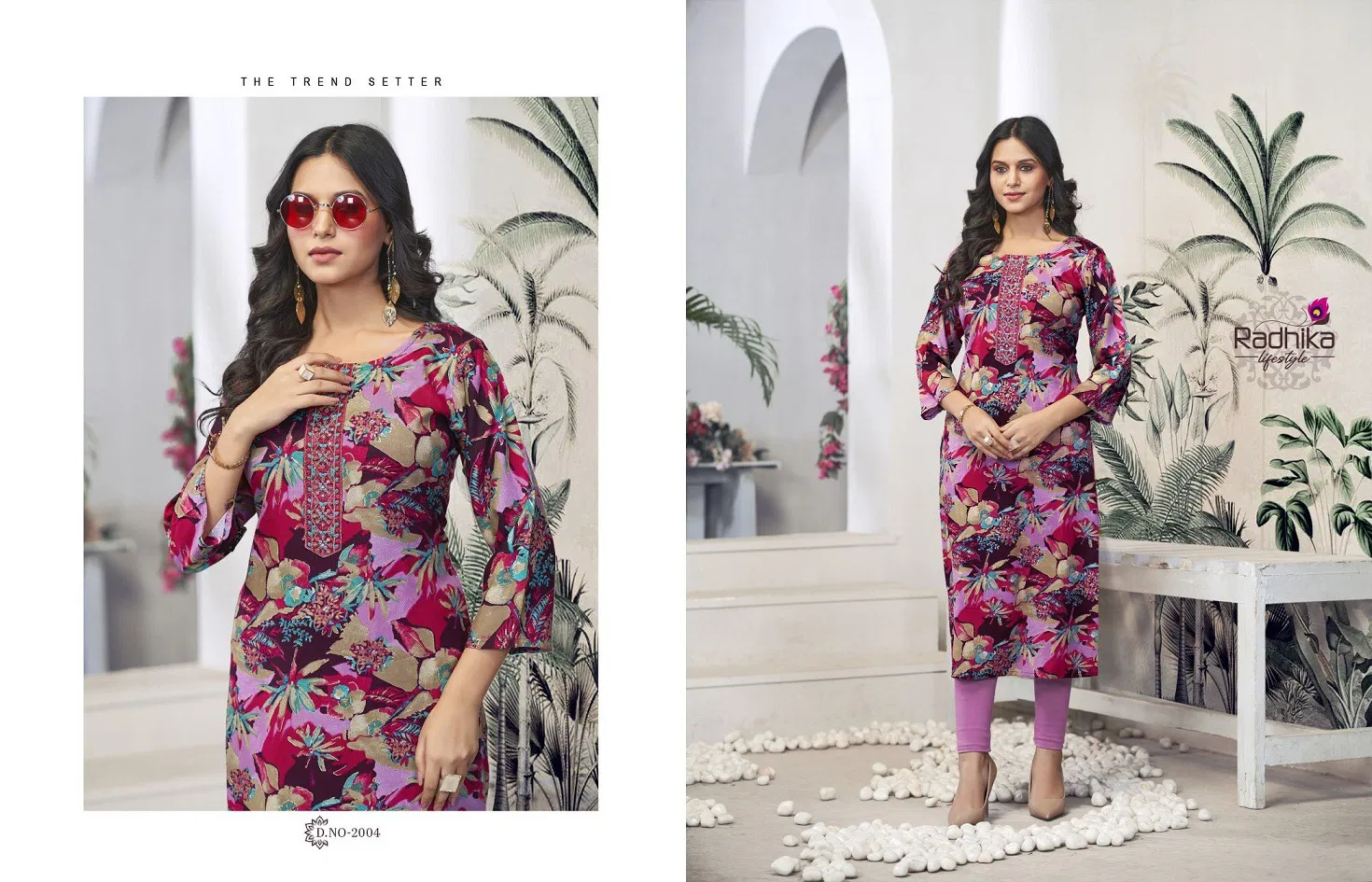 Alisha Vol 2 By Radhika Rayon Printed Embroidery Designer Kurti Online Wholesale